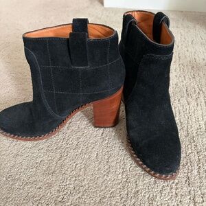 Marc by Marc Jacobs Black Suede Ankle Boots Size 8/38